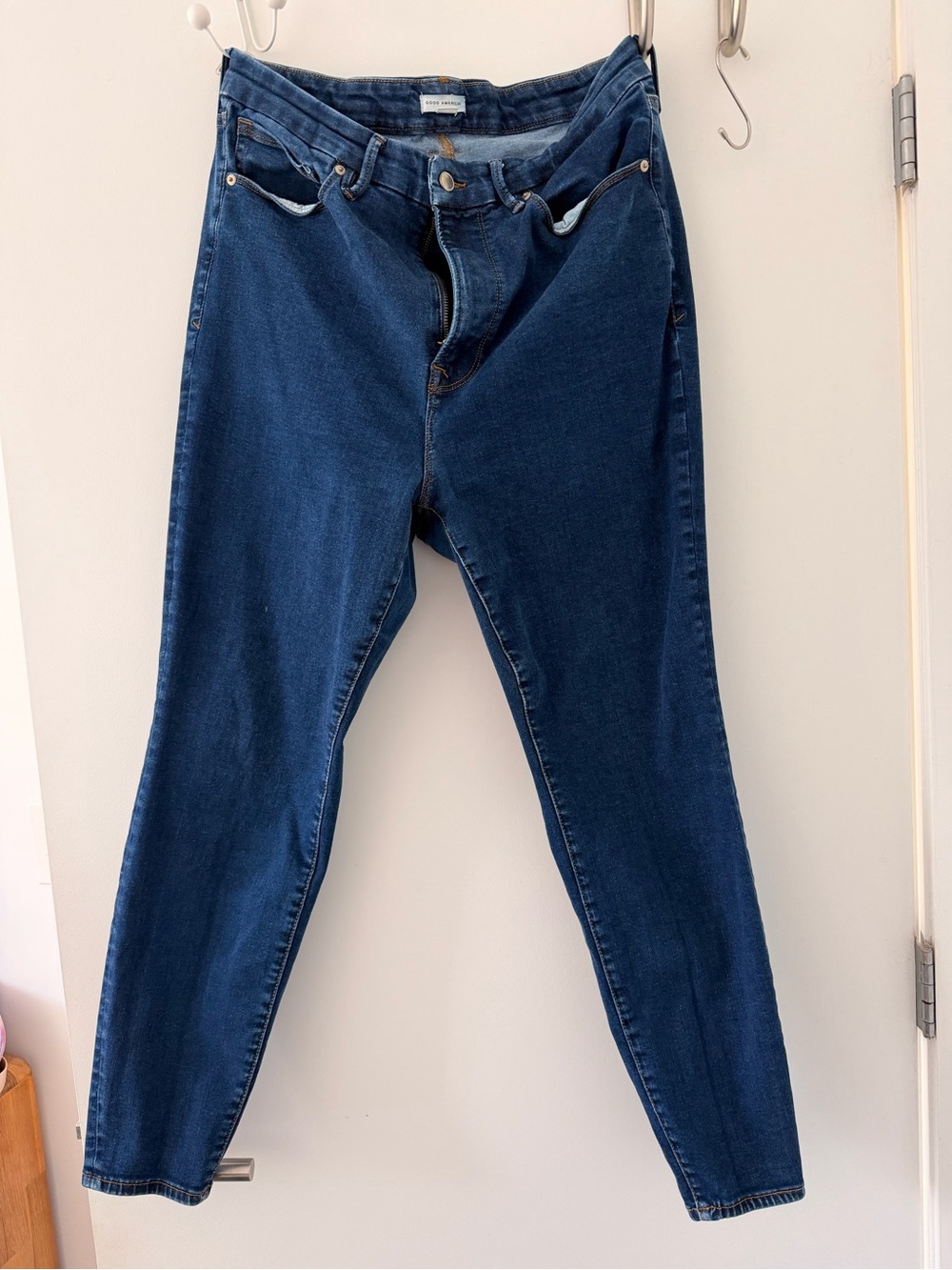 Good American Always Fits High Rise Skinny Jeans 14-18 Dark Wash Stretch